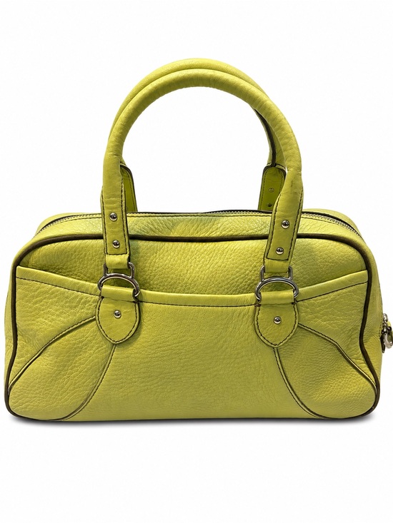 Cole Haan Handbags - COLE HAAN Village Pebbled Leather Bowler Satchel Shoulder Bag | Pistachio Green